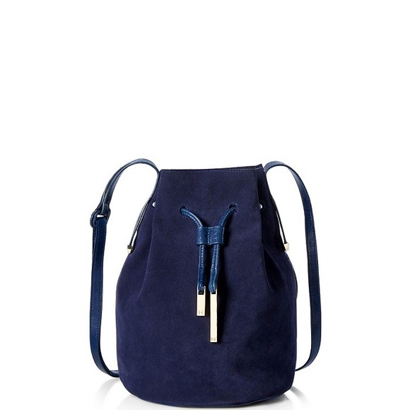 Halston Heritage Bags Halston Heritage Suede Leather Navy Blue